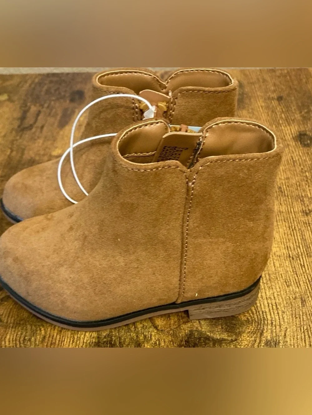 Cat & Jack Toddler Penelope Zipper Boots Cognac brown Size 5T new